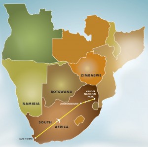 Authentic South Africa - Cape Town & Greater Kruger Park map