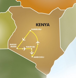 Classic Wing Safari Kenya map