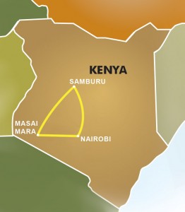 kenya adventure safari samburu lake nakuru & masai mara map